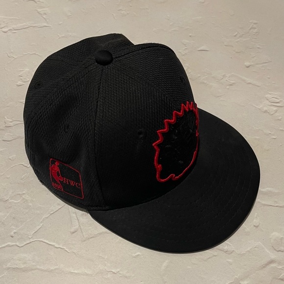 Used New Era Toronto Raptors fitted hat. 7 1/8. Retro logo patch. - Picture 2 of 3